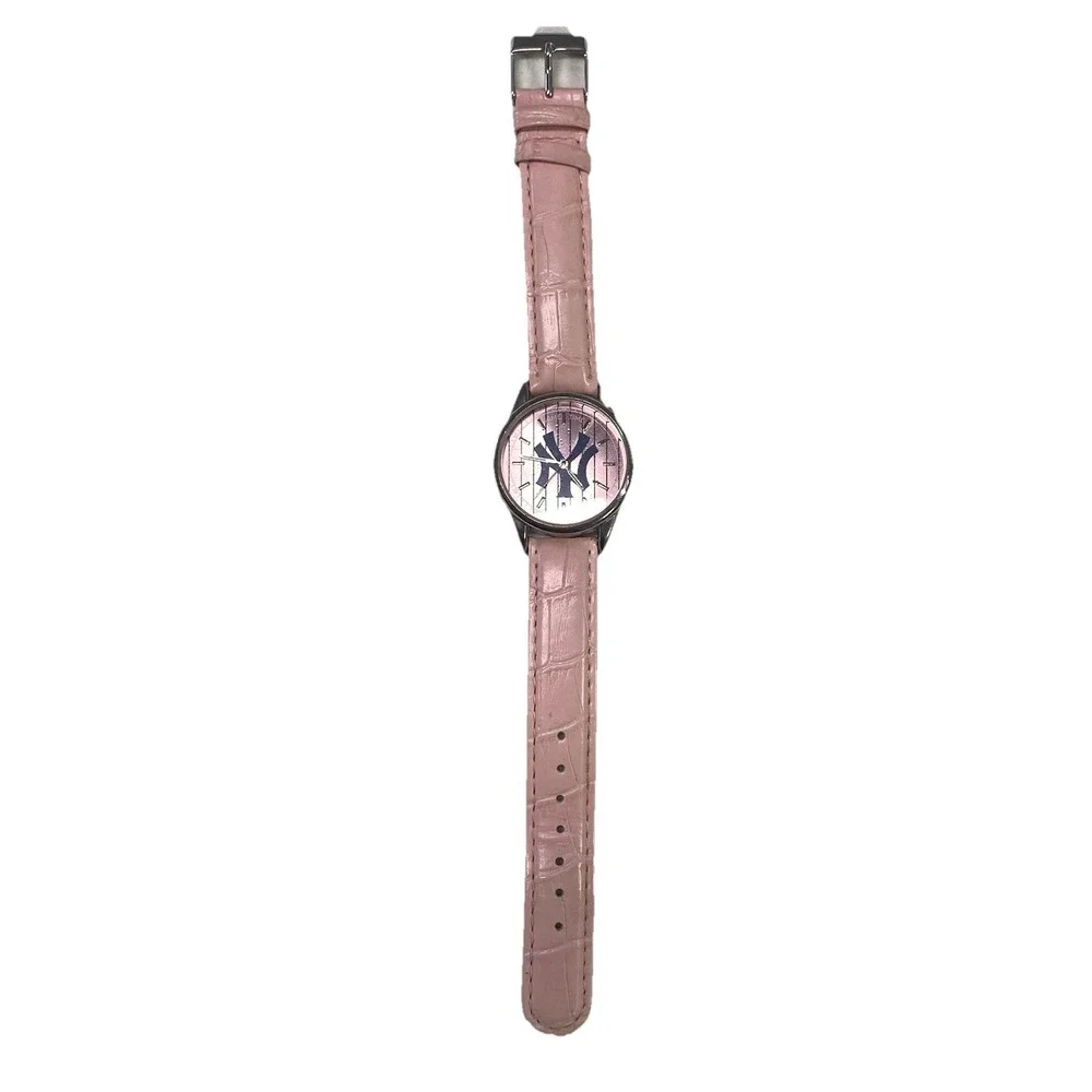 New York Yankees Womens Pink & Blue MLB Watch‎ WORKS.. Face=1.25